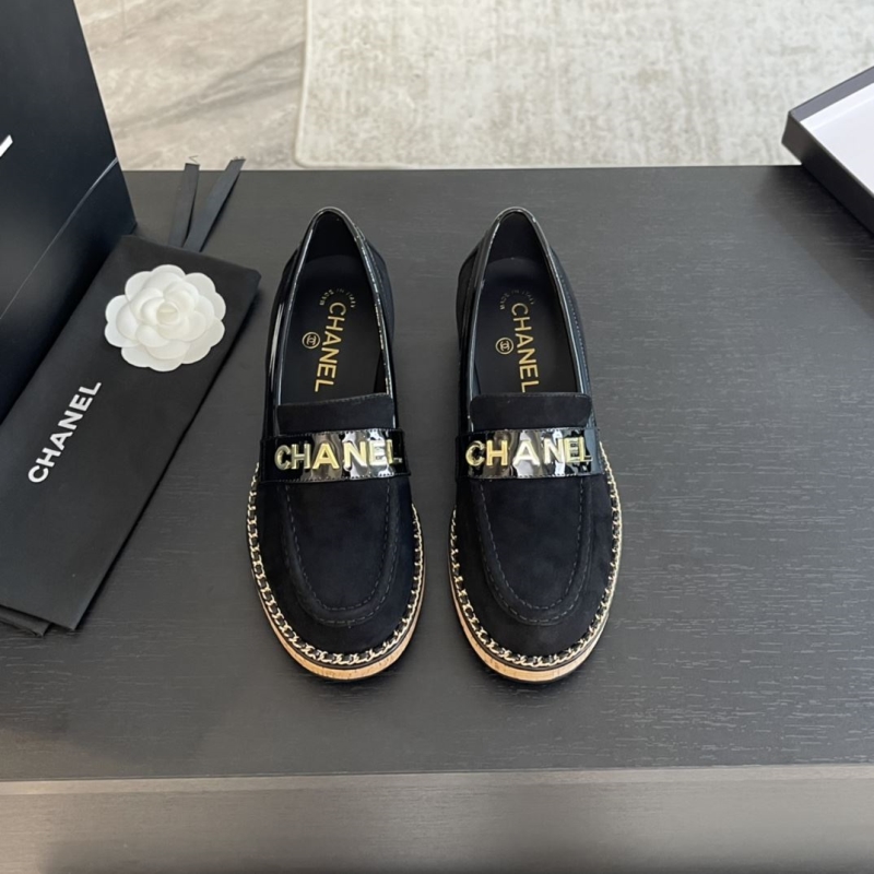 Ch*el leather shoes